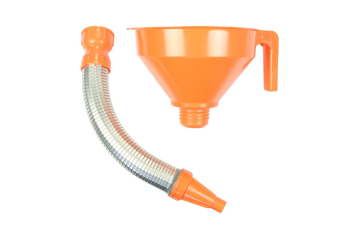 trychtýř, průměr 160 mm, plastový, flexibilní kovová výlevka - Hlavní obrázek