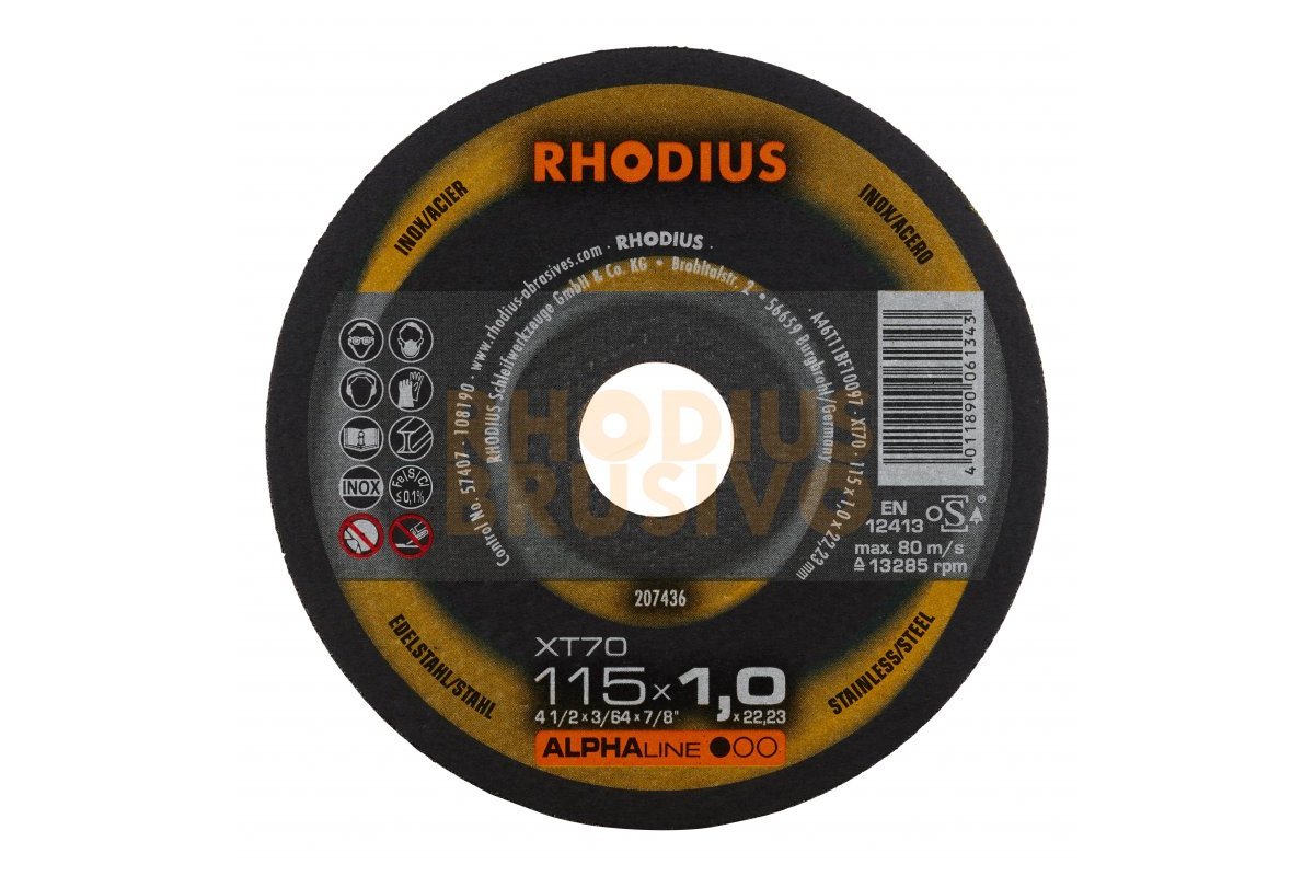 kotouč řezný Alpha Line XT70, 115 x 1,0 x 22,2 mm, na ocel a nerez - Hlavní obrázek