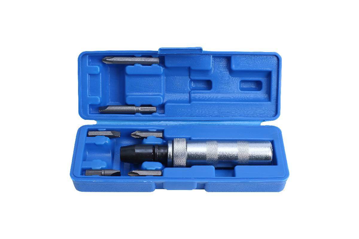 šroubovák úderový rázový 1/2", bity 5/16" PL - PH, adaptér, sada 8 dílů - Hlavní obrázek