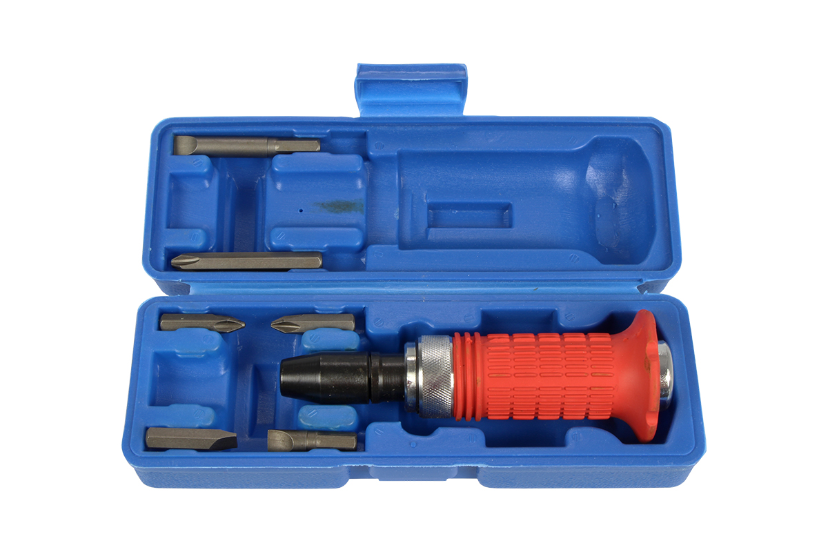 šroubovák úderový rázový 1/2", bity 5/16" PL - PH, adaptér, sada 8 dílů - Hlavní obrázek