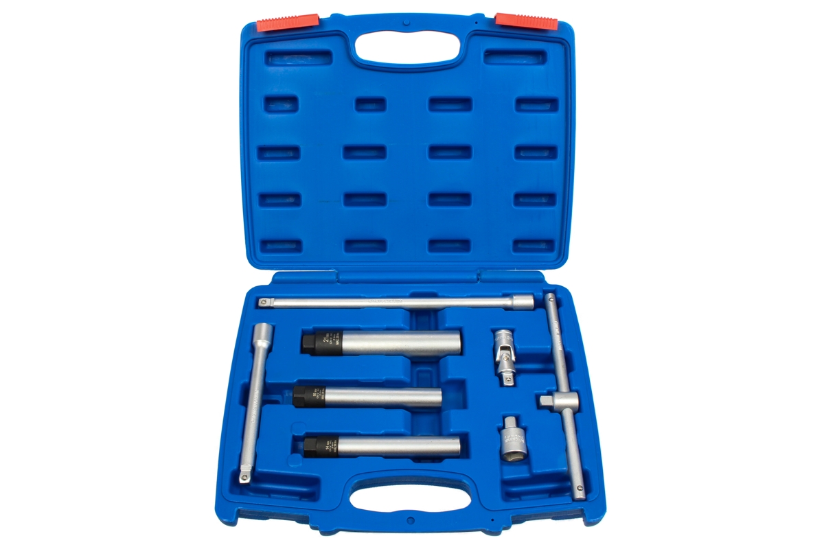 hlavice nástrčné 3/8",  6ti hran 14 - 21 mm, prodloužené, torzní, sada 8 dílů - Hlavní obrázek