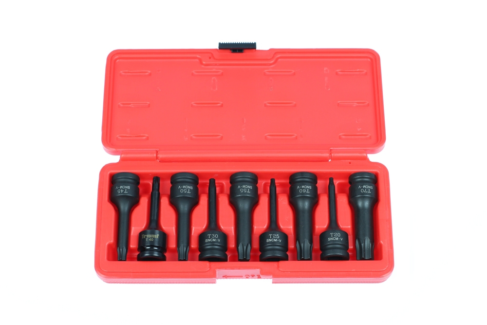 hlavice zástrčné 1/2", Torx T27 - T80, délka 78 mm, tvrzené, sada 9 dílů - Hlavní obrázek