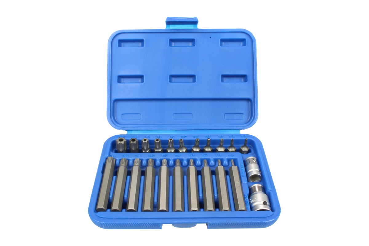 bity 10 mm, Torx T10 - T60, vrtané, sada 23 dílů - Hlavní obrázek