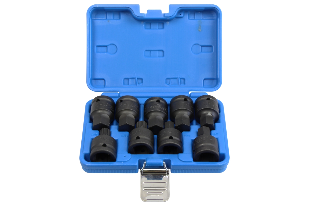 hlavice zástrčné 3/4", Inbus 14 - 24 mm, XZN M16 - M18, sada 9 dílů - Hlavní obrázek