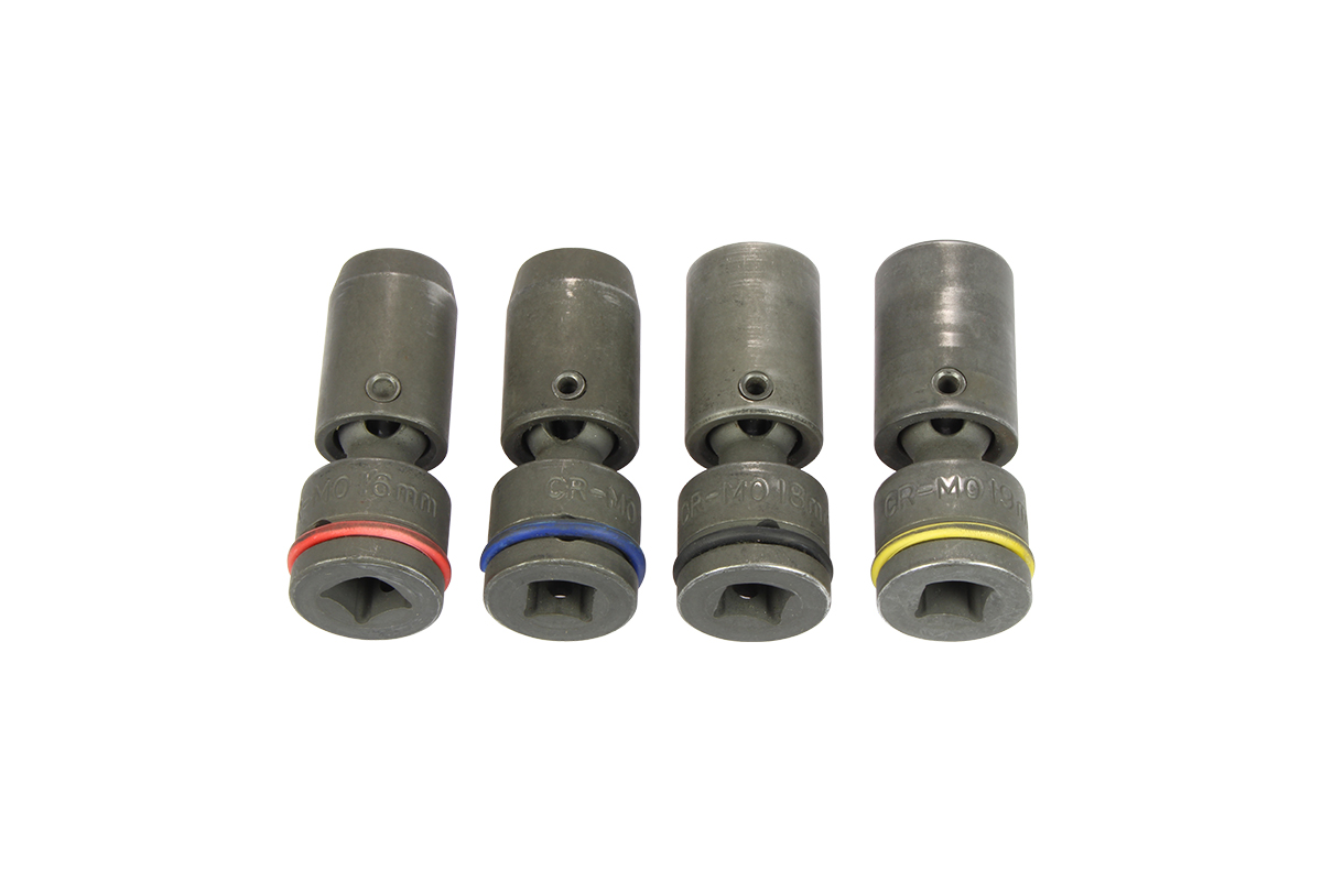 hlavice nástrčné 1/2", 6ti hran 16 - 19 mm, výkyvné, tvrzené, sada 4 díly - Hlavní obrázek