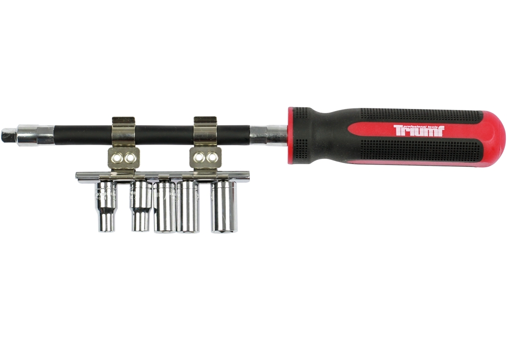 šroubovák pro 1/4" hlavice, délka 150 mm, ohebný, sada 7 dílů - Hlavní obrázek
