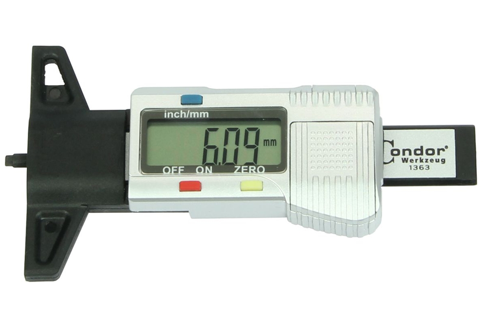 hloubkoměr 0 - 26 mm, na měření hloubky dezénu pneumatik, digitální - Hlavní obrázek