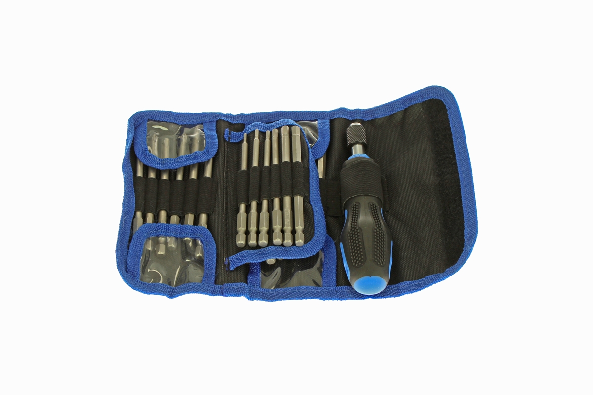 bity 1/4", PL - PH - PZ - Inbus - Torx , délka 100 mm, se šroubovací rukojetí, sada 24 dílů - Hlavní obrázek