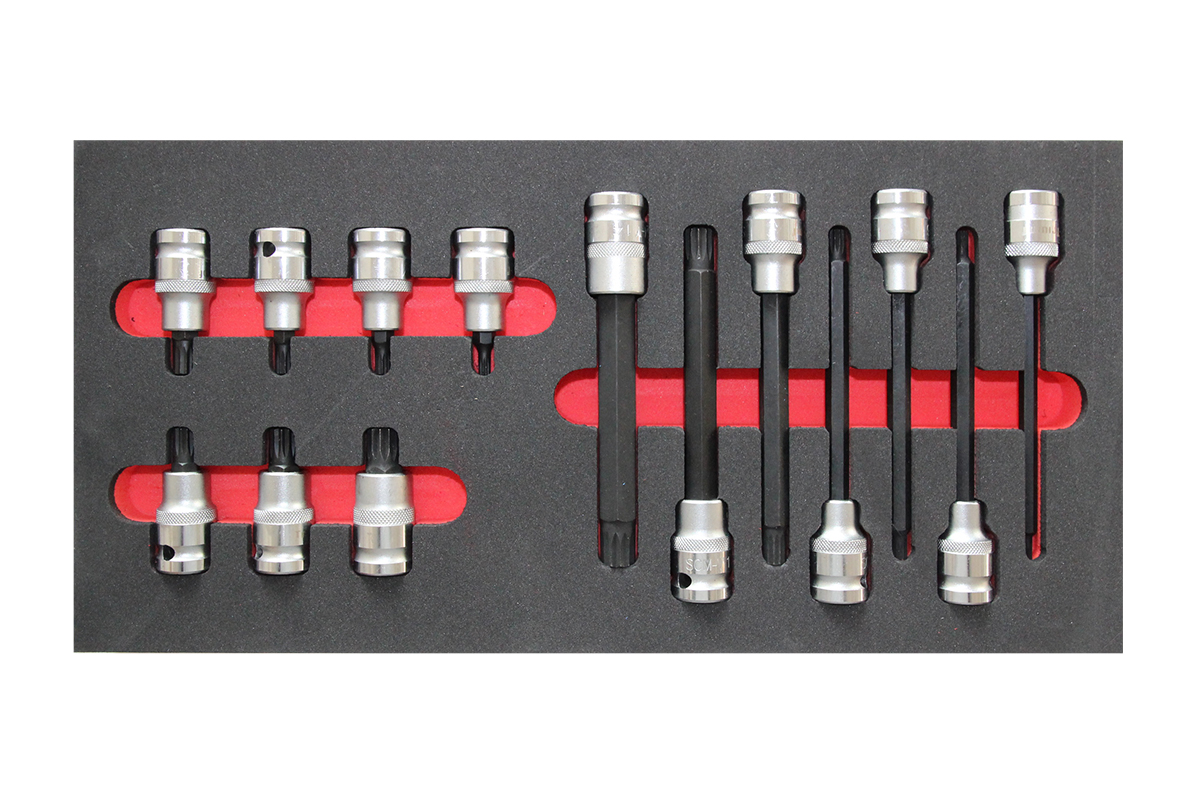 modul - zástrčné hlavice 1/2", XZN, 14 dílů, velikost 1/3 - Hlavní obrázek