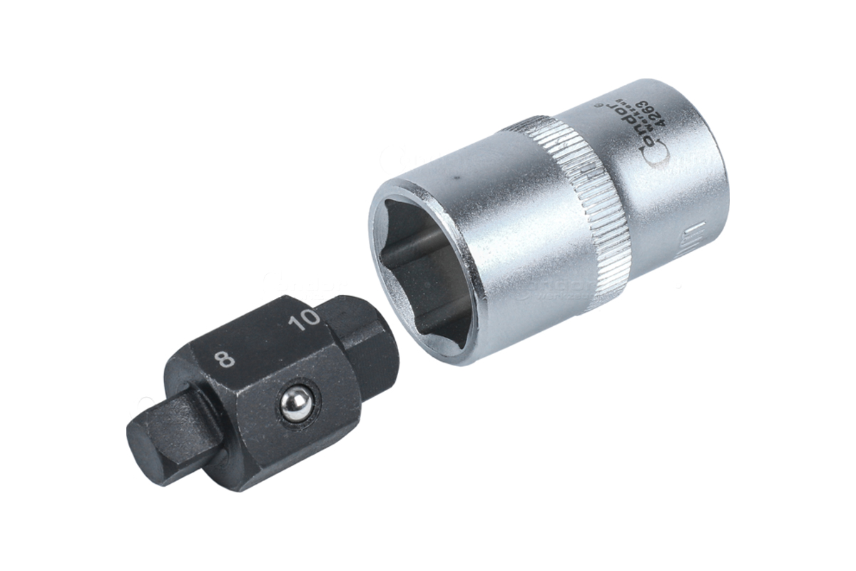 hlavice zástrčná 1/2", na olejové výpustě, oboustranný 4 hran 8 / 10 mm - Hlavní obrázek