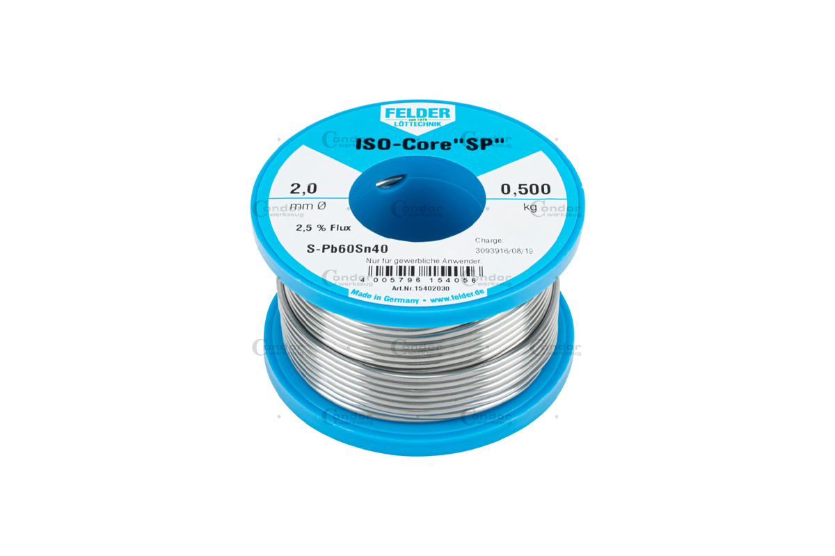 cín pájecí FELDER Sn40, Pb60, průměr 2,0 mm, 500g - Hlavní obrázek