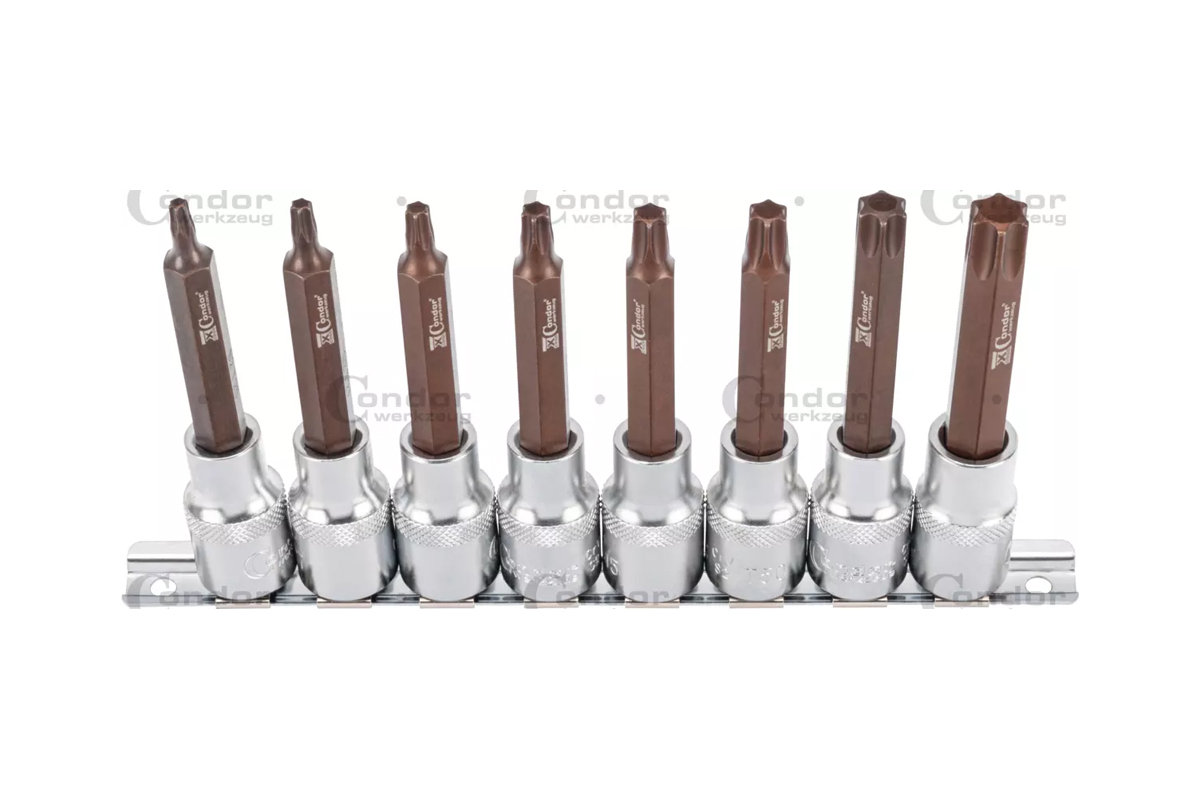 hlavice zástrčné 1/2", Torx T25 - 60, Xcess Performance, délka 100 mm, sada 8 dílů - Hlavní obrázek