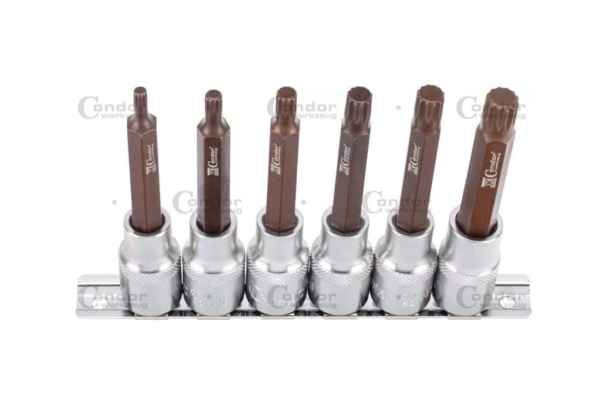 hlavice zástrčné 1/2", XZN M5 - M12, Xcess Performance, délka 100 mm, sada 6 dílů - Hlavní obrázek