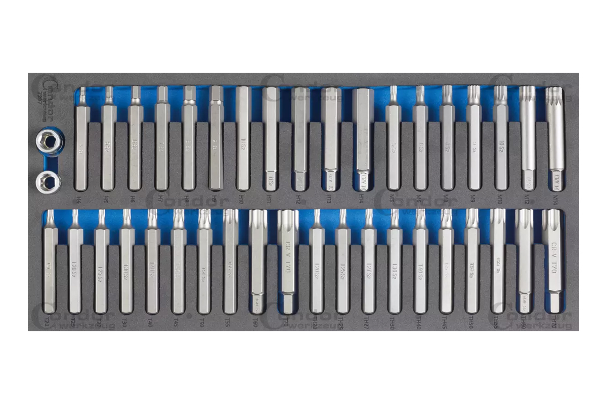 modul - bity 10 mm, Inbus - Torx - XZN, 40 dílů, velikost 1/3 - Hlavní obrázek