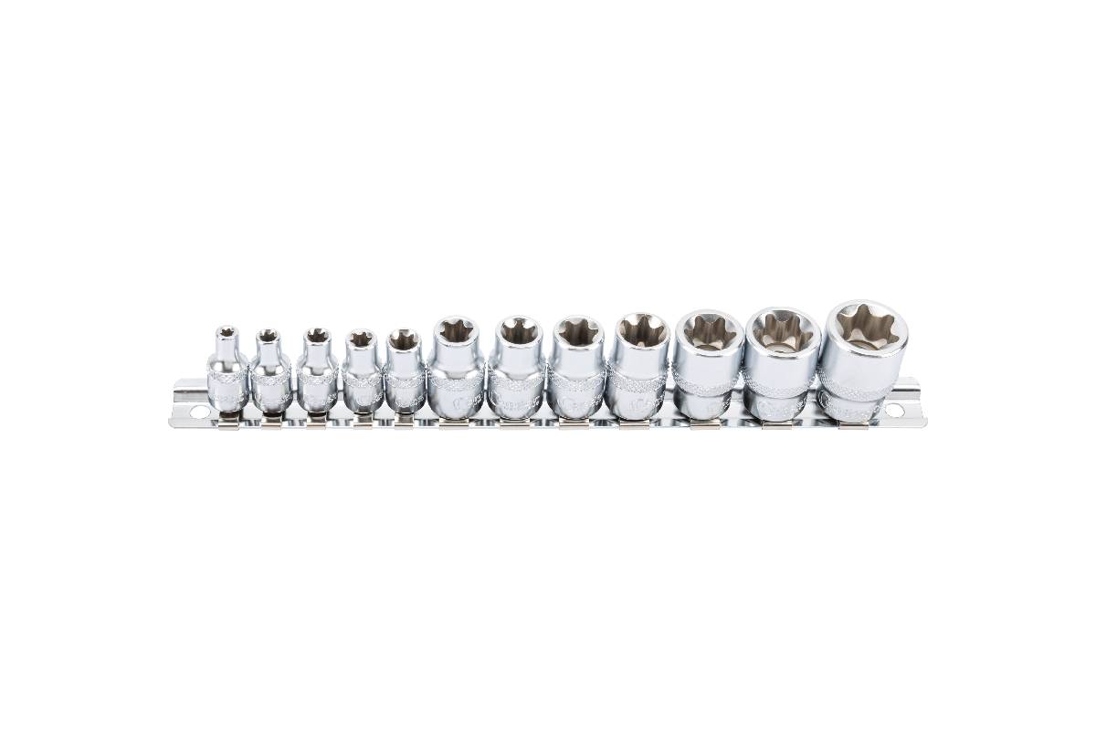 hlavice nástrčné 1/4" - 3/8", E-profil E4 - E20, Xcess Performance, sada 12 dílů - Hlavní obrázek