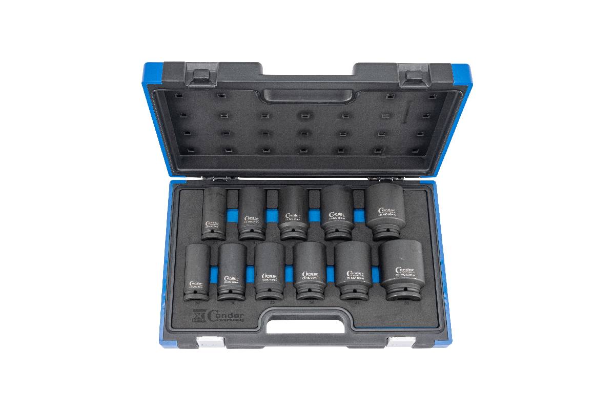 hlavice nástrčné 3/4", 6ti hran 24 - 50 mm, prodloužené, tvrzené, Xcess Performance, sada 11 dílů - Hlavní obrázek