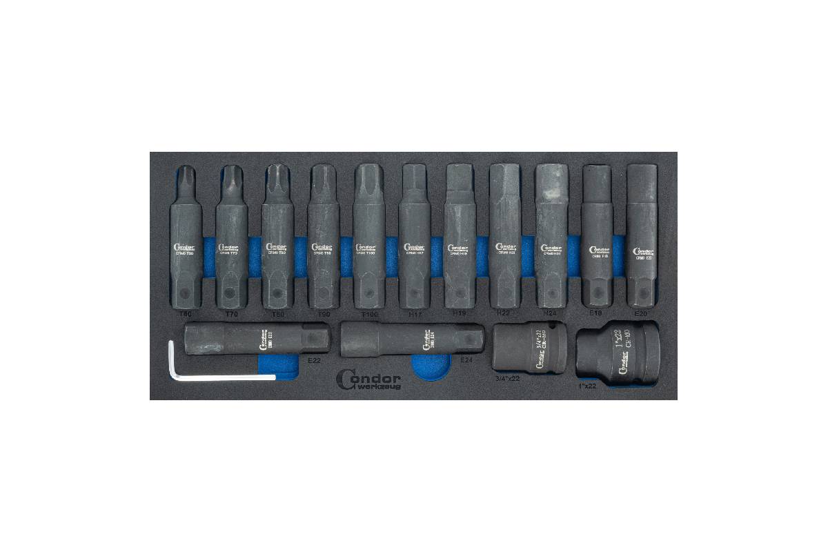 modul - bity 22 mm, Inbus - Torx - E-profil, sada 16 dílů - Hlavní obrázek