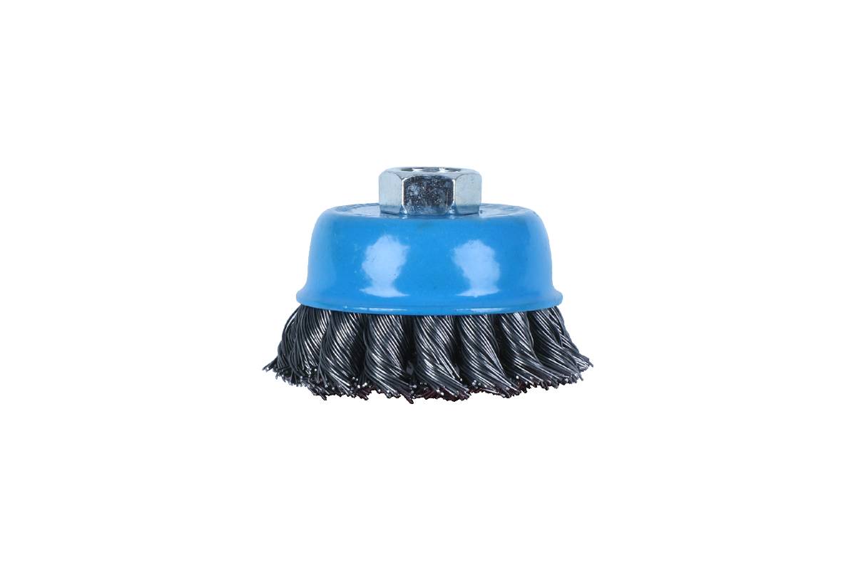 kotouč drátěný hrncový, copový, průměr 100 mm, závit M14 - Hlavní obrázek