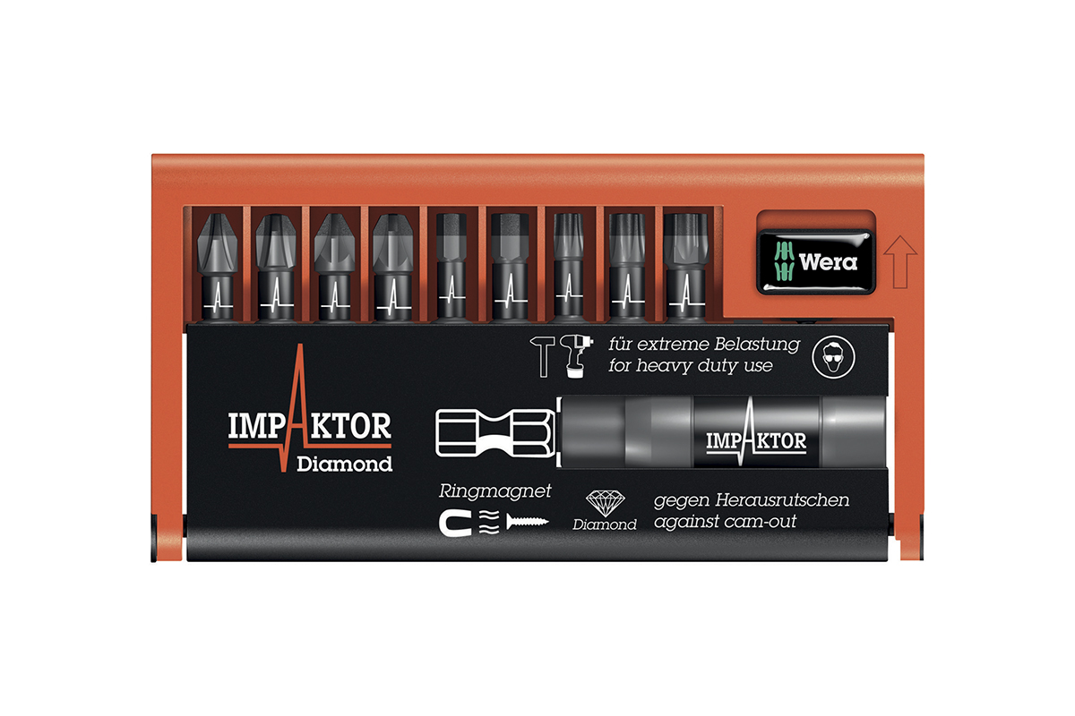 bity 1/4" impaktor, PH, PZ, Imbus, Torx, sada 10 dílů - Hlavní obrázek