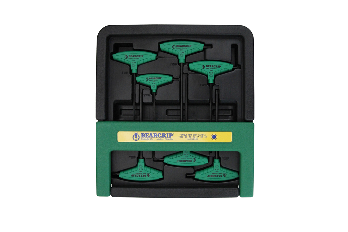 klíče zástrčné Torx T10 - T40 mm, délka 150 mm, T-rukojeť, sada 7 dílů, 2645 - Hlavní obrázek