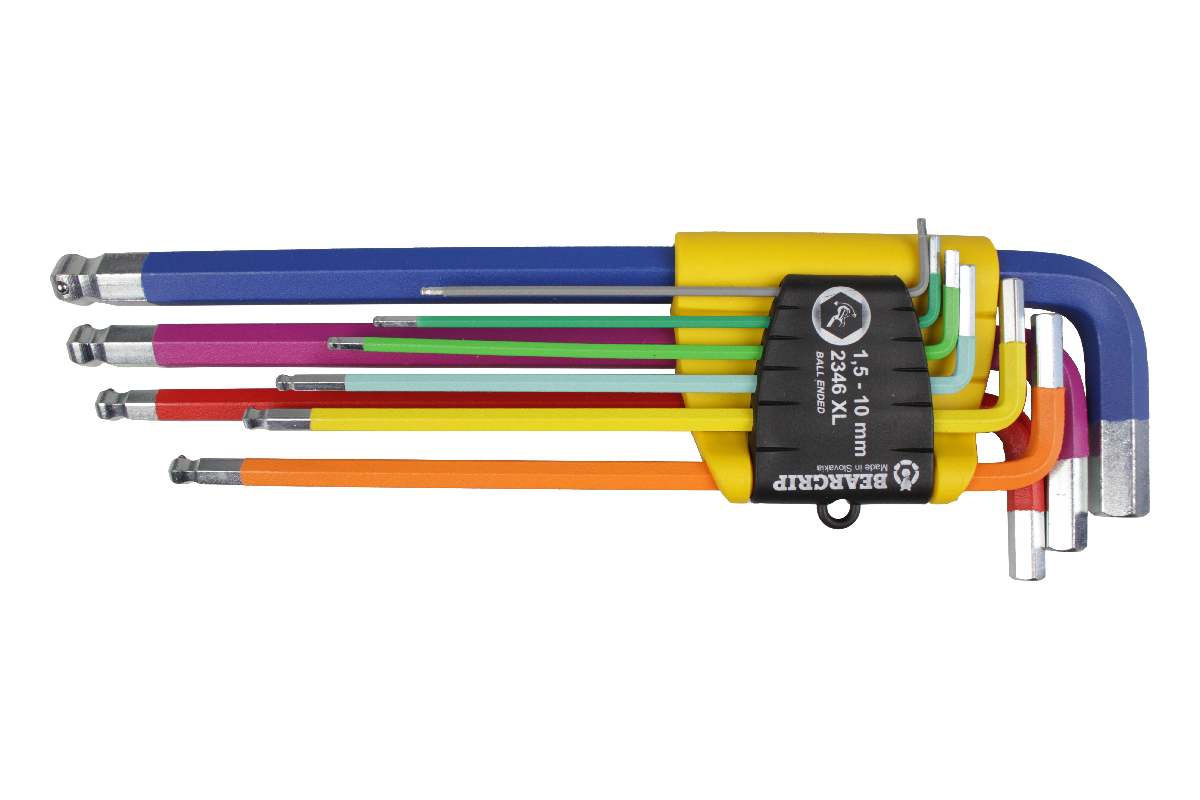 klíče zástrčné Inbus 1,5 - 10 mm, Multicolor, s koulí, s pojistnou kuličkou, sada 9 dílů - Hlavní obrázek