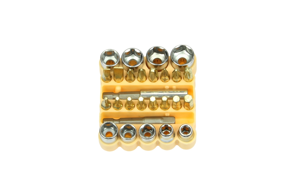 hlavice nástrčné 1/4" a bity 1/4", s magnetickým prodloužením, sada 27 dílů - Hlavní obrázek