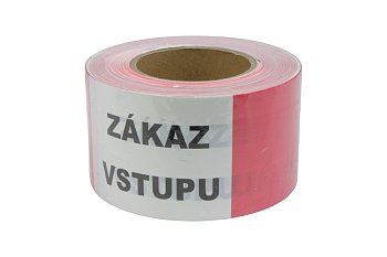 Páska varovací červeno-bílá ZÁKAZ VSTUPU, 250m - produktové foto