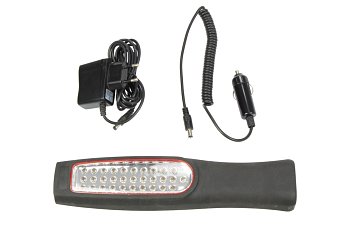 Lampa montážní akumulátorová, 30 + 5 LED, 230 V, autokonektor 12 V - produktové foto