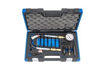 Kompresmetr pro dieselové motory, rozsah 0 - 70 bar, sada 16 dílů - produktové foto