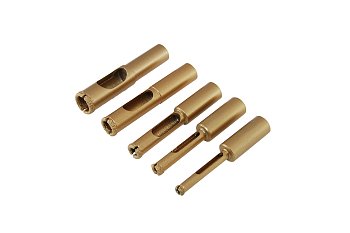 Vrtáky trubkové diamantové, průměr 5,0 - 12,0 mm, délka 55 mm, sada 5 dílů - produktové foto