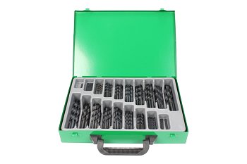 Vrtáky spirálové válcované HSS, průměr 1,0 - 10,0 mm, sada 170 dílů - produktové foto