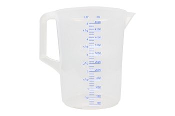 Nádoba odměrná, plastová, objem 5 l (5000 ml) - produktové foto