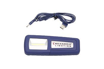 Svítilna příruční LED COB pásek + 1 LED ultra svítivá, akumulátorová 3,7 V/ 1600 mA - produktové foto