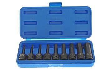 Hlavice zástrčné 1/2", Inbus 3/16" - 11/16", tvrzené, sada 9 dílů - produktové foto