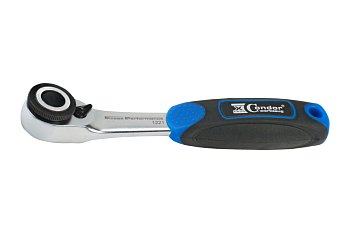 Ráčna pro 1/4" bity, mini, délka 93 mm, 72 zubů, s přepínací páčkou - produktové foto