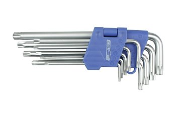 Klíče zástrčné Torx T10 - T50, vrtané, sada 9 dílů - produktové foto