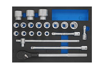 Modul - gola sada 3/4", 6ti hranné hlavice, 21 dílů - produktové foto