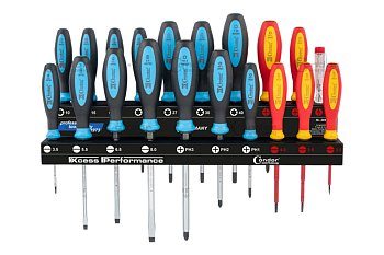 Šroubováky ploché PL2,5 - PL8, křížové PH1 - PH3, Torx T10 - T40, sada 20 dílů - produktové foto