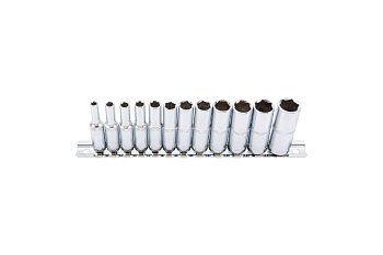 Hlavice nástrčné 1/4", 6ti hran 4 - 14 mm, prodloužené, Xcess Performance, sada 12 dílů - produktové foto