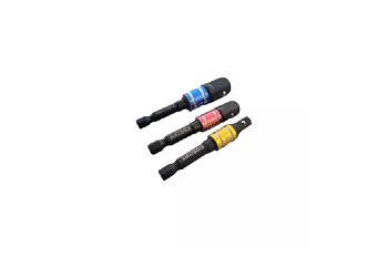Adaptéry 1/4" pro 1/4" - 3/8" - 1/2" hlavice, pro elektrické nářadí, sada 3 díly - produktové foto