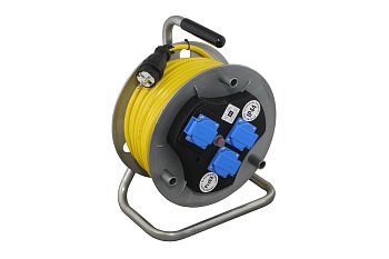 Kabel prodlužovací ELITE 25 m, 3 zásuvky, na bubnu, mrazuvzdorný, AT-N07V3V3-F3G1,5, 230V, IP44 - produktové foto